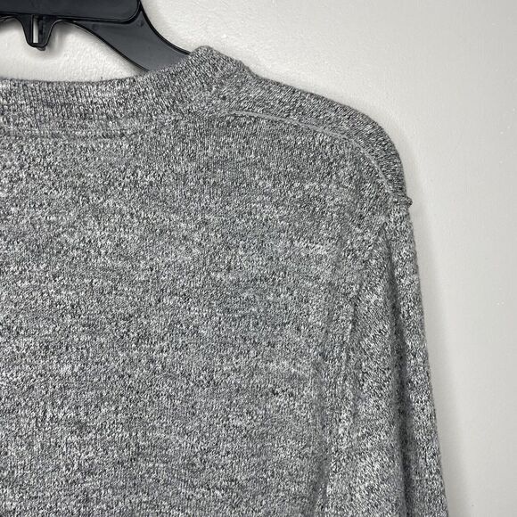 TOMMY HILFIGER Sweater Mens Large L Heather Gray Pullover 100% Cotton Crewneck - Picture 4 of 6